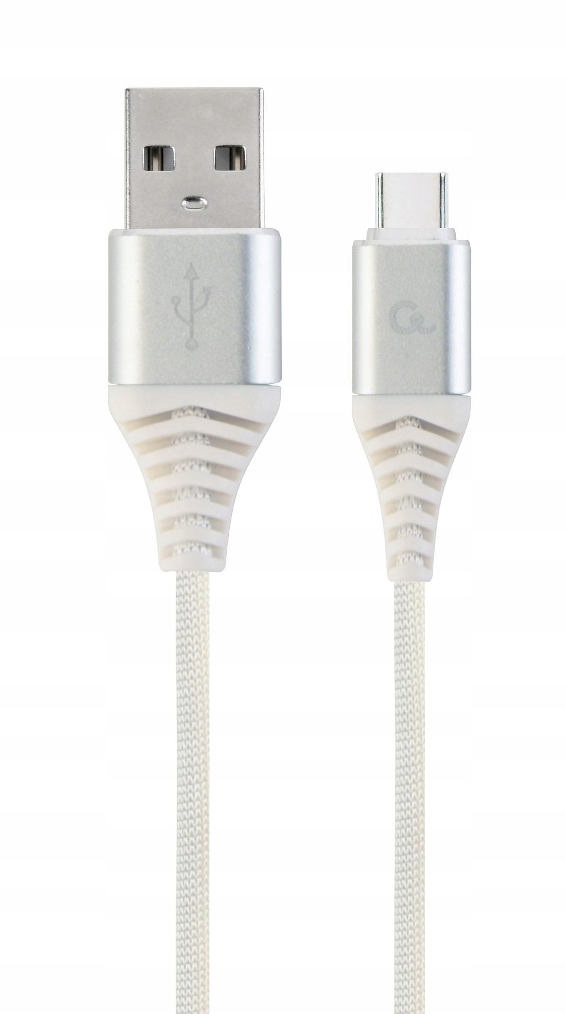 

Kabel Usb 2.0-typ C Am/cm oplot tekstylny 1m biały
