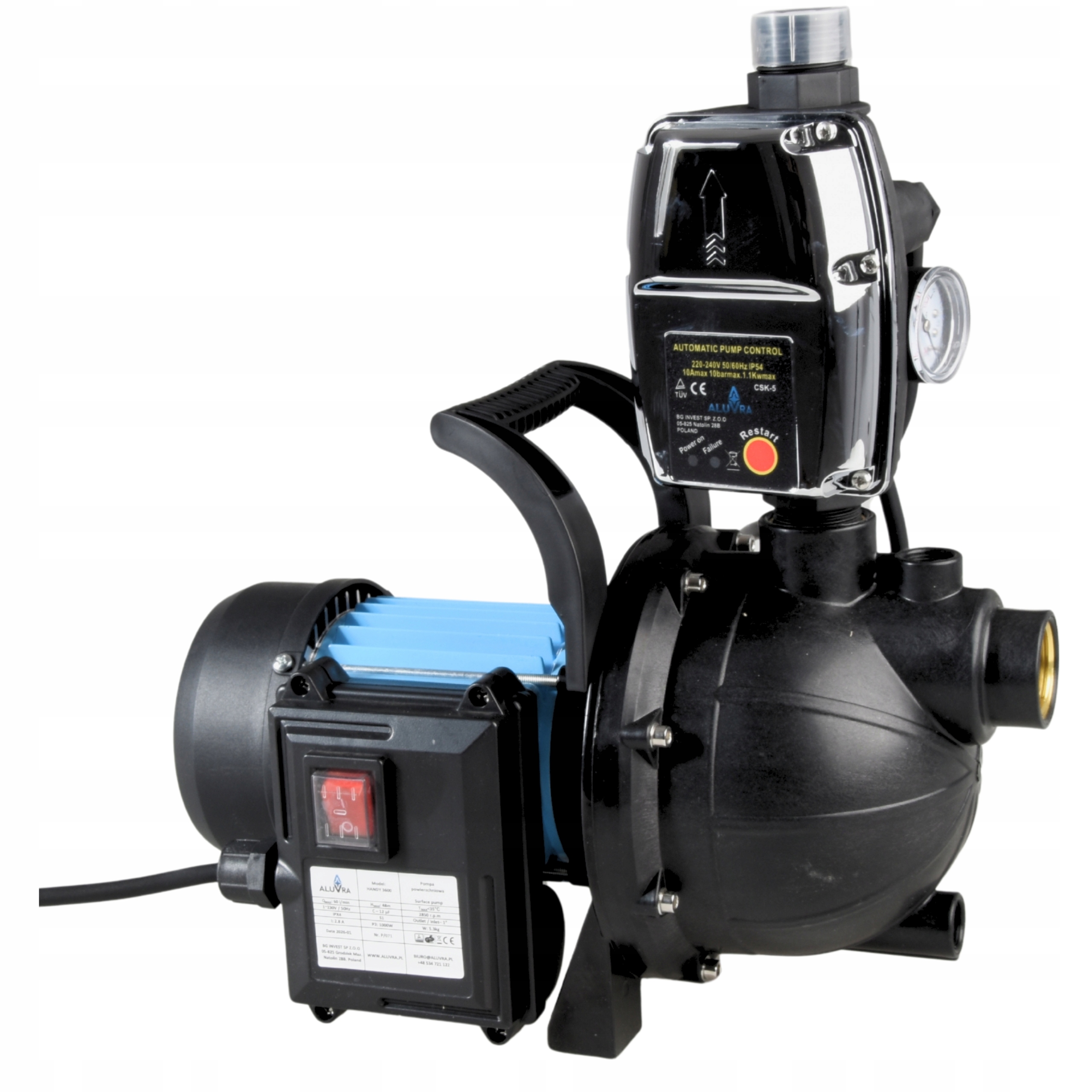 Pumpa Do Vody Handy 3600 S Automatom Csk 5 Záhradná Hydroforová Sila 3600 l/h