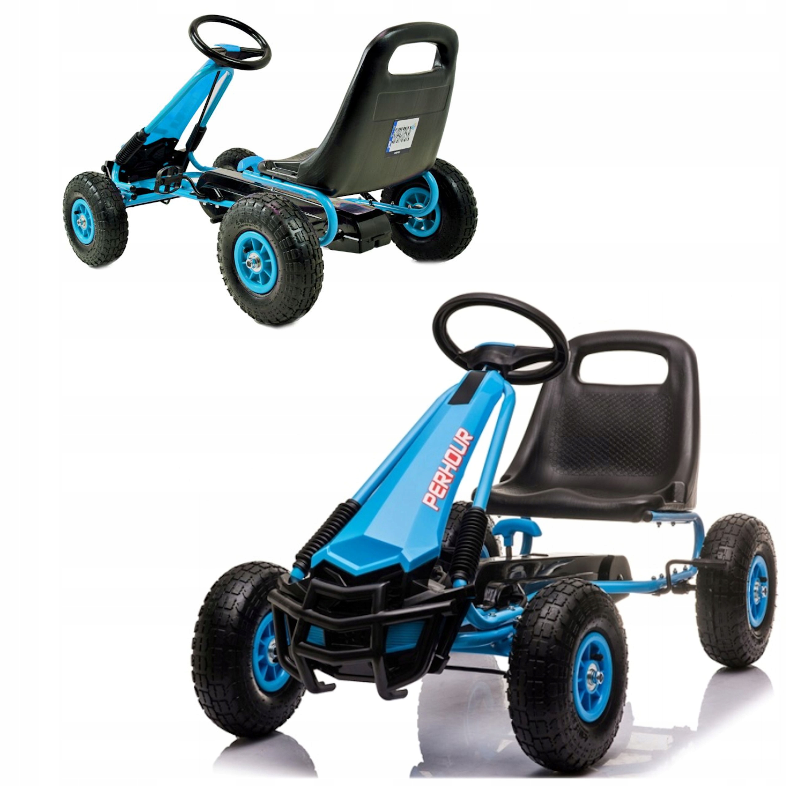 

Gokart Na Pedały Dla Dzieci Niebies Pompowane Koła