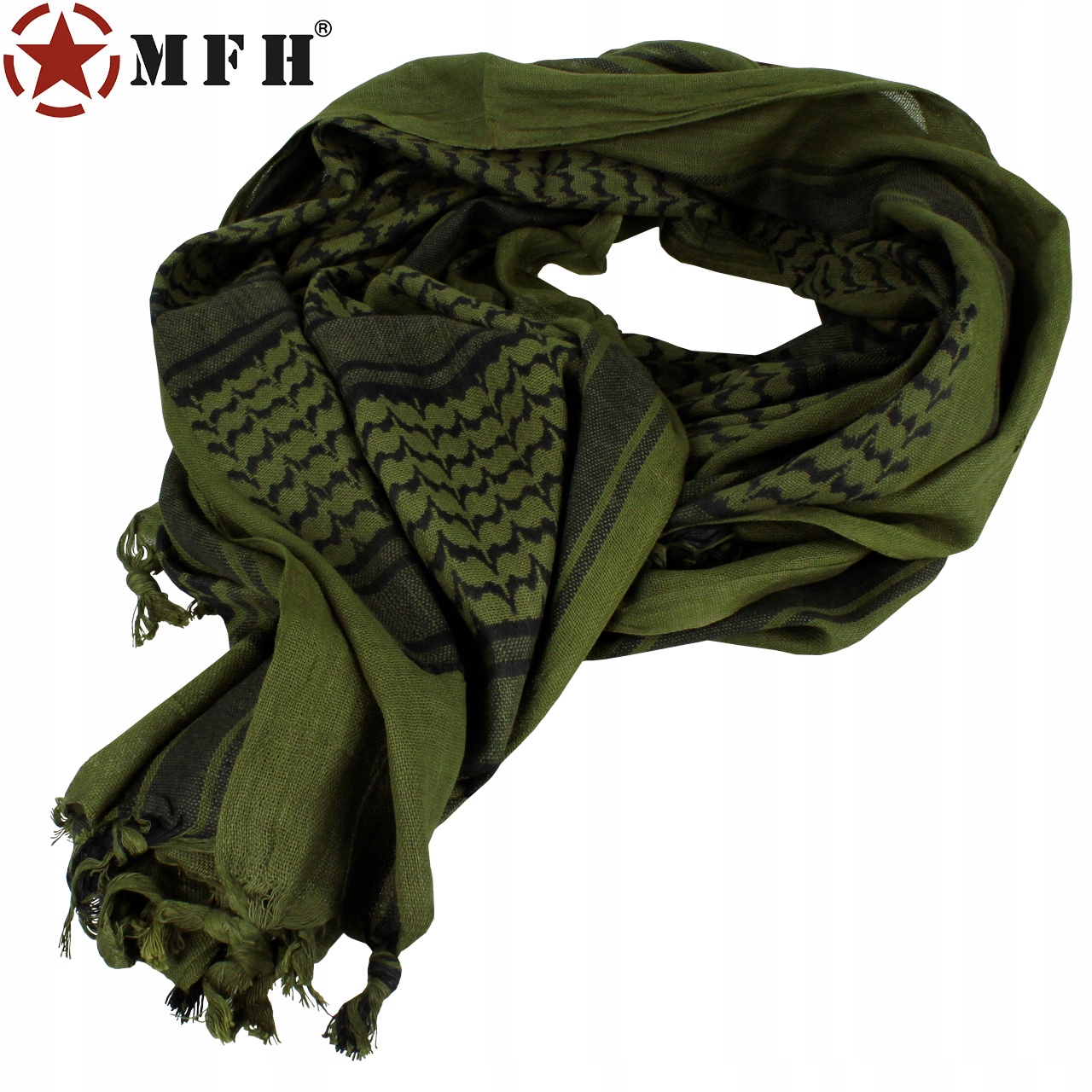 CHUSTA ARAFATKA OCHRONNA BANDANA BANDAMA Shemagh 110X110 MFH GREEN BLACK Rodzaj chusta