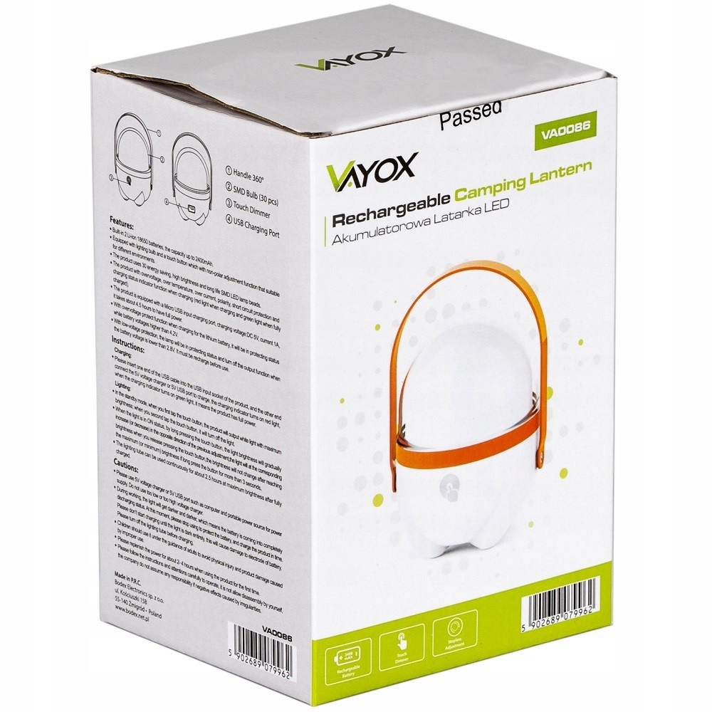 LAMPA KEMPINGOWA AKUMULATOROWA TURYSTYCZNA LATARKA LAMPKA OGRODOWA USB SMD Rodzaj wielofunkcyjna