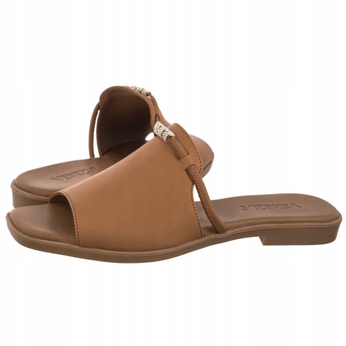 Dámské letní boty Nazouváky Venezia Hnědé kožené B031LEBROBK110