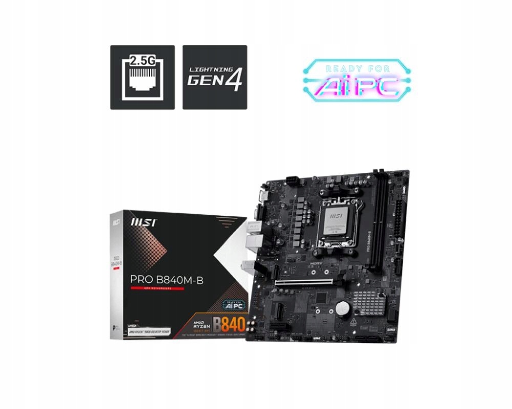 Msi Pro B840M-B/ AM5/ mATX Pro B840M-B