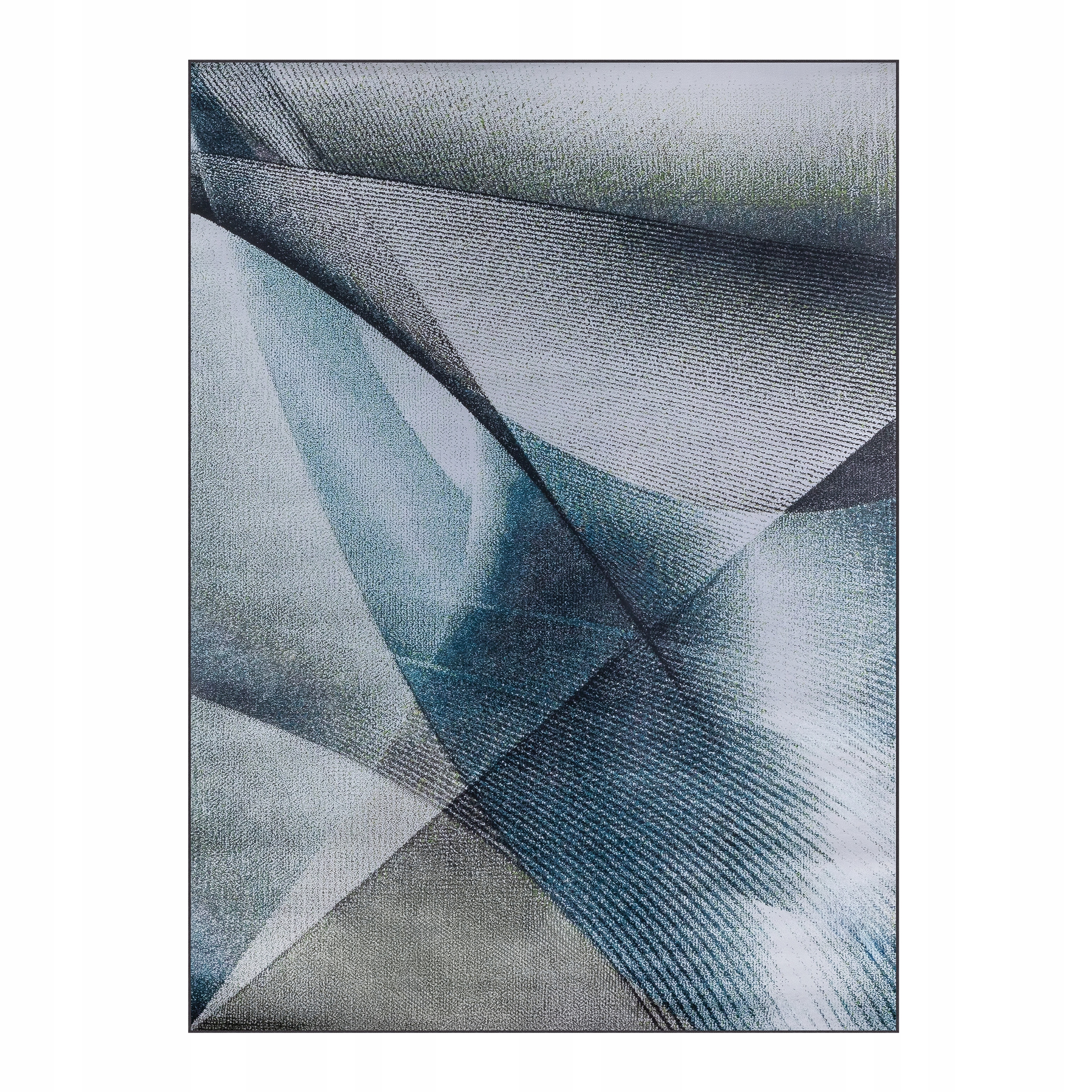 Koberec Do Obývacího Pokoje 160x220 CM Šedý Zelený Protiskluzový Moderní