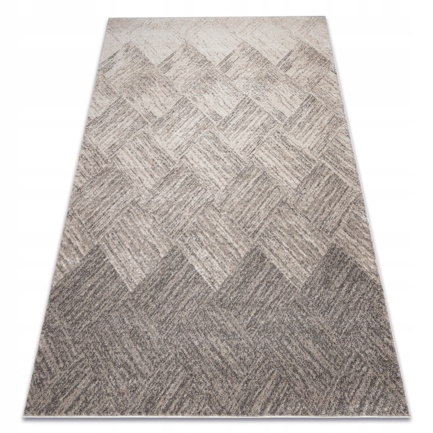 Nowoczesny Dywan Do Salonu Sypialni Geometryczny Sweterek beż 200x290 cm