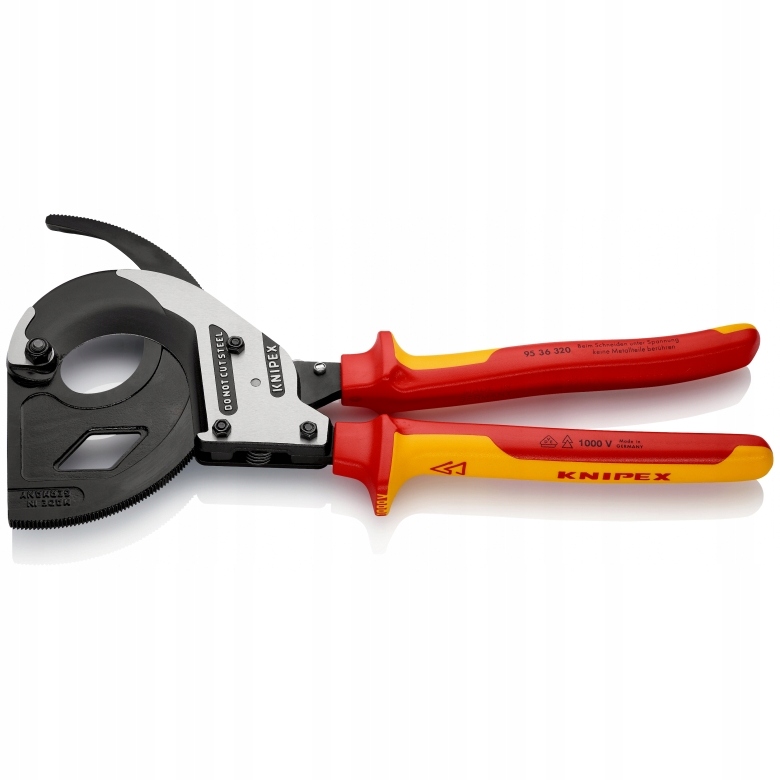Nożyce Zapadkowe Izolowane do Kabli 60mm Knipex 95 36 320