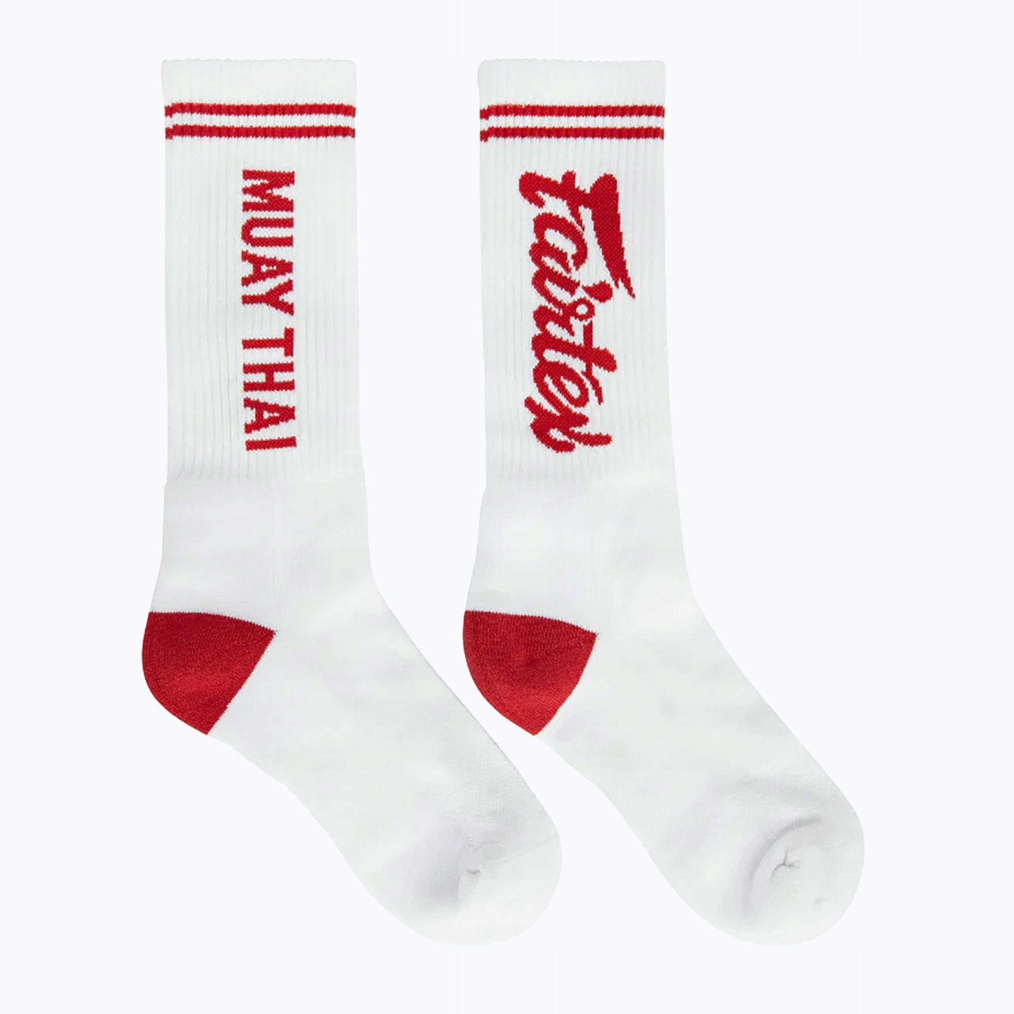 Skarpetki fairtex muay thai EU BIAŁY/CZERWONY
