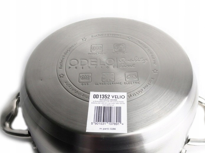 GARNKI NIERDZEWNE 16,18,20,22 CM INDUKCJA VELIO Liczba elementów w zestawie 8