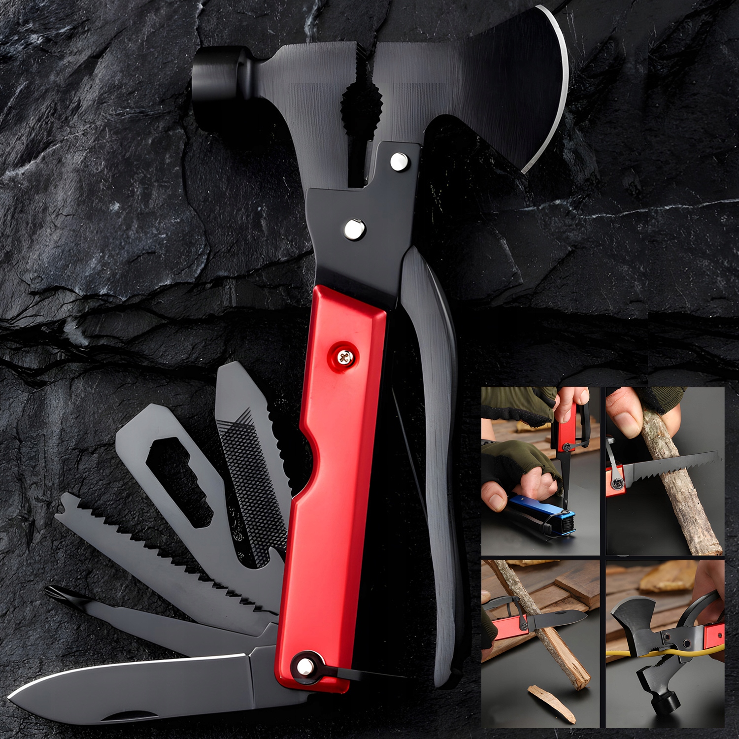 Wojskowy Survivalowy Zestaw Przeżycia Survival Niezbędnik Multitool 52el XL Stan opakowania oryginalne