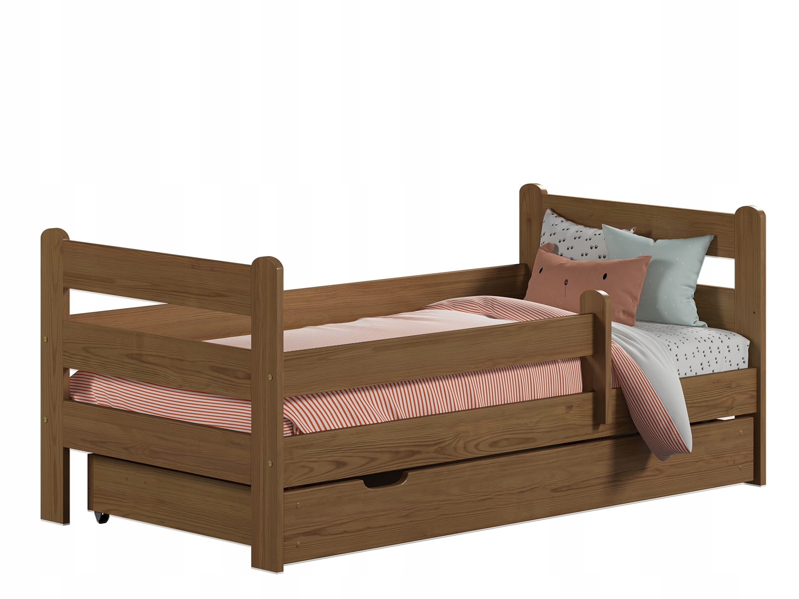 ŁÓŻKO DZIECIĘCE DREWNIANE KACPER 160X80 DĄB Kod producenta 14156