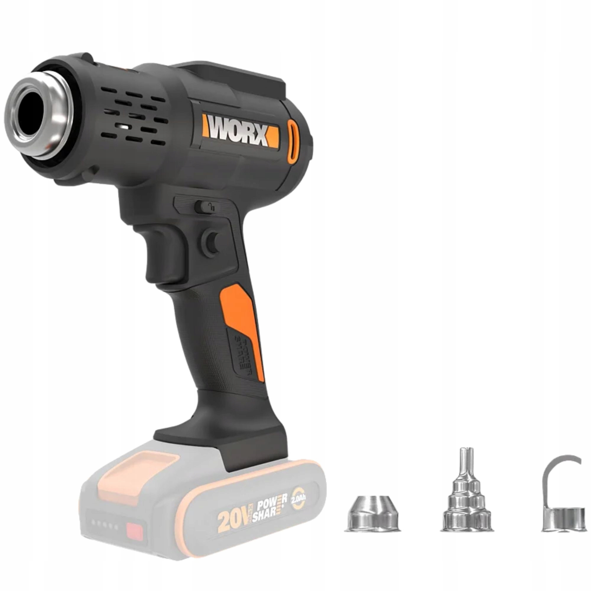 Opalarka akumulatorowa Worx WX015.9 Regulacja temperatury Funkcja pamięci