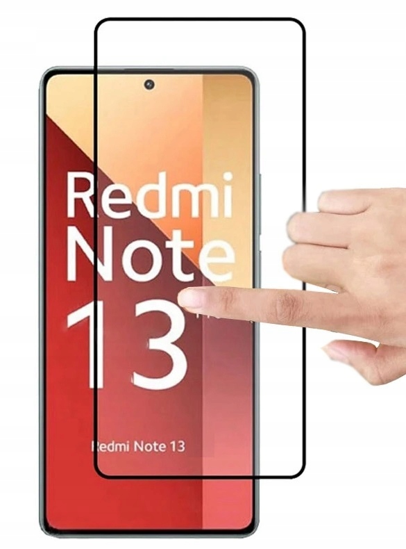 3x SZKŁO HARTOWANE 5D (PEŁNE) SZYBKA DO XIAOMI REDMI NOTE 13 / NOTE 13 PRO Zestaw do aplikacji tak