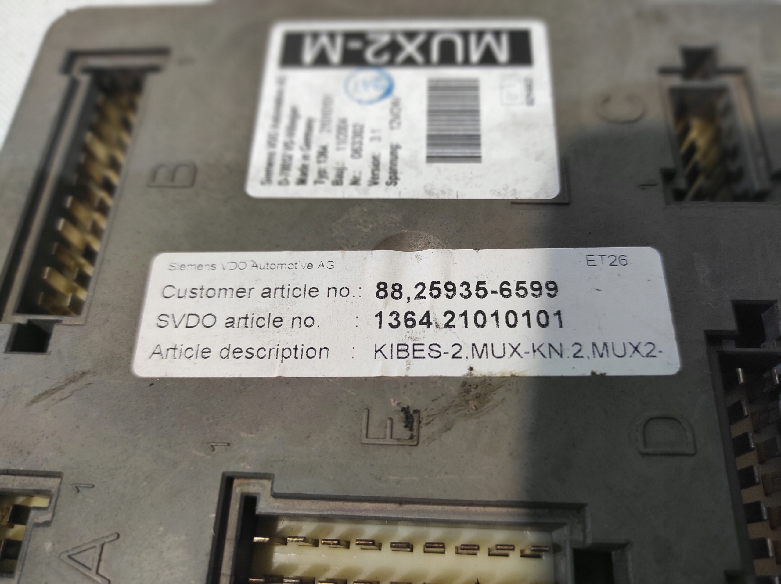 control unit module MAN 88259356599 D-78052 SIEMENS