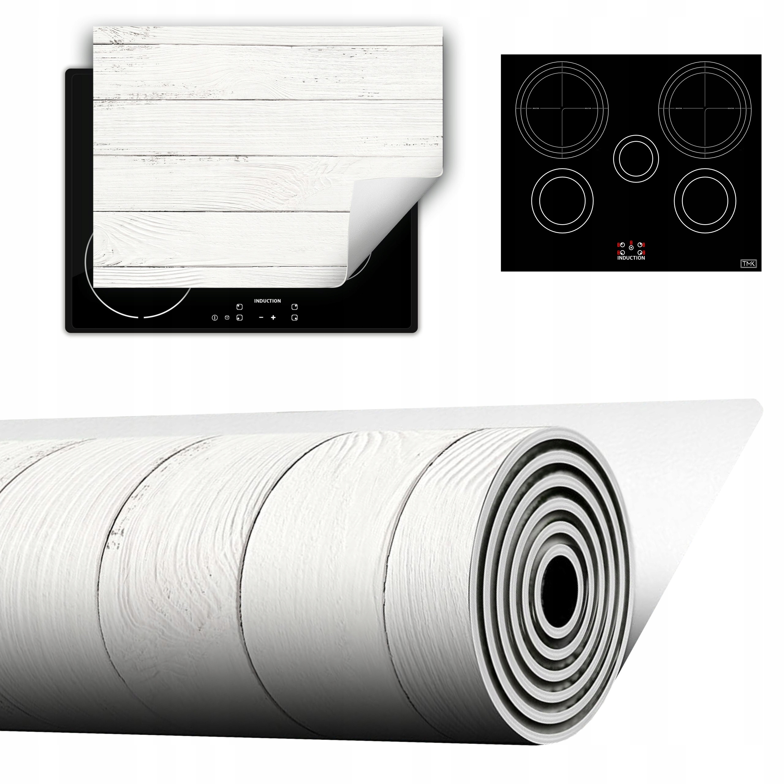 Vinylová Podložka Do Kuchyně Více Místa 70x52 bílá dřevo