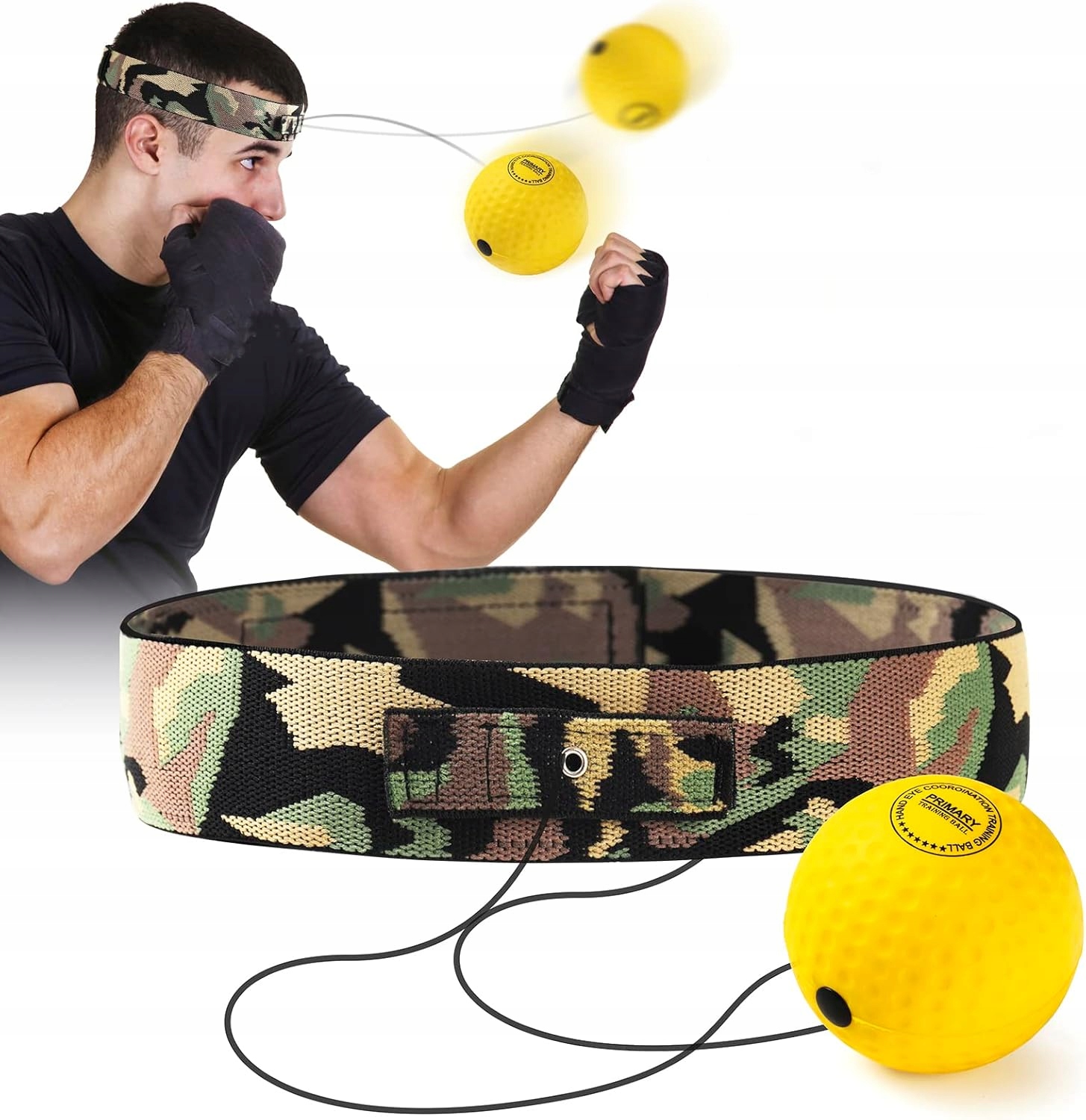 Piłka refleksowa na głowę, trening boks