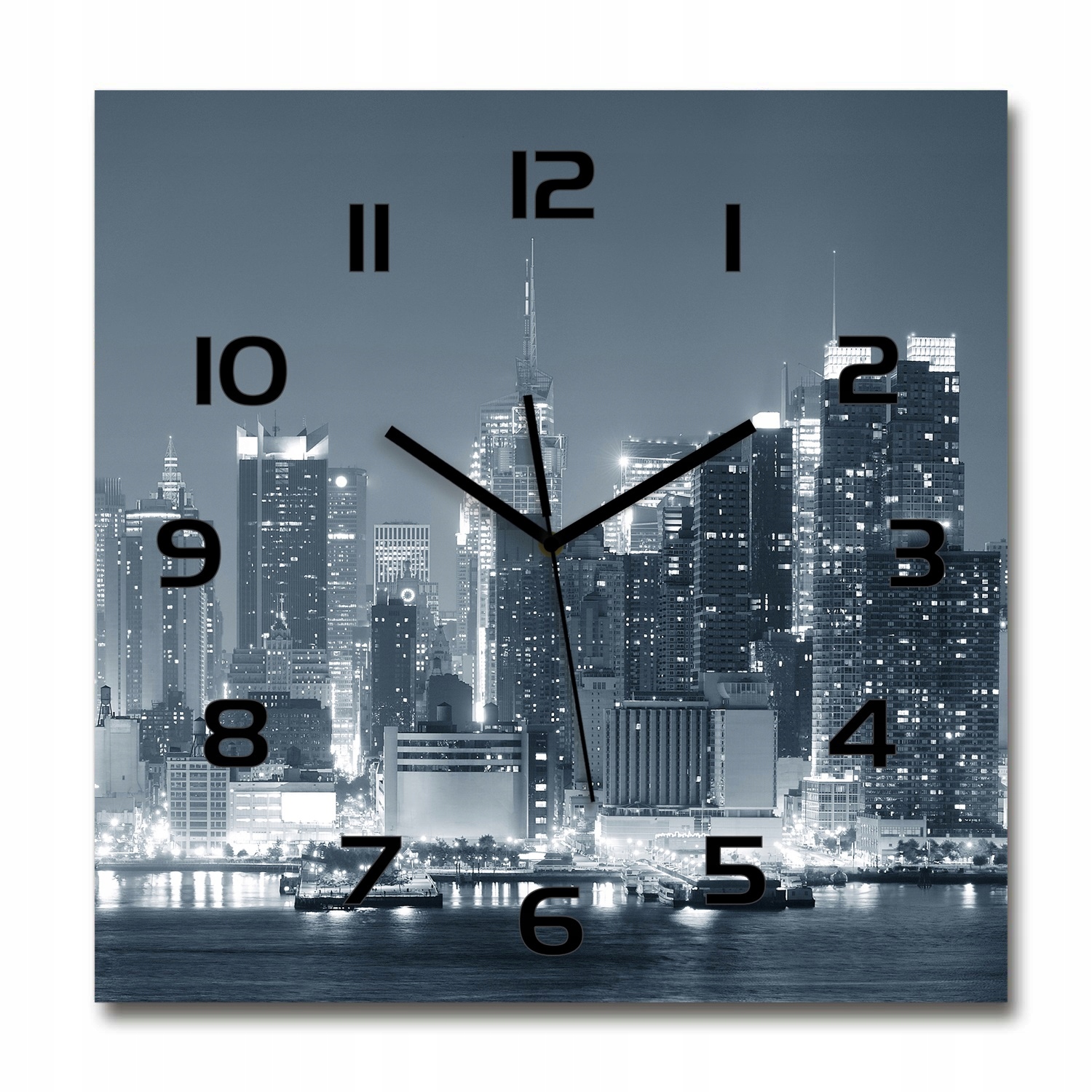 

Zegar szklany na ścianę Manhattan Nowy Jork 60x60