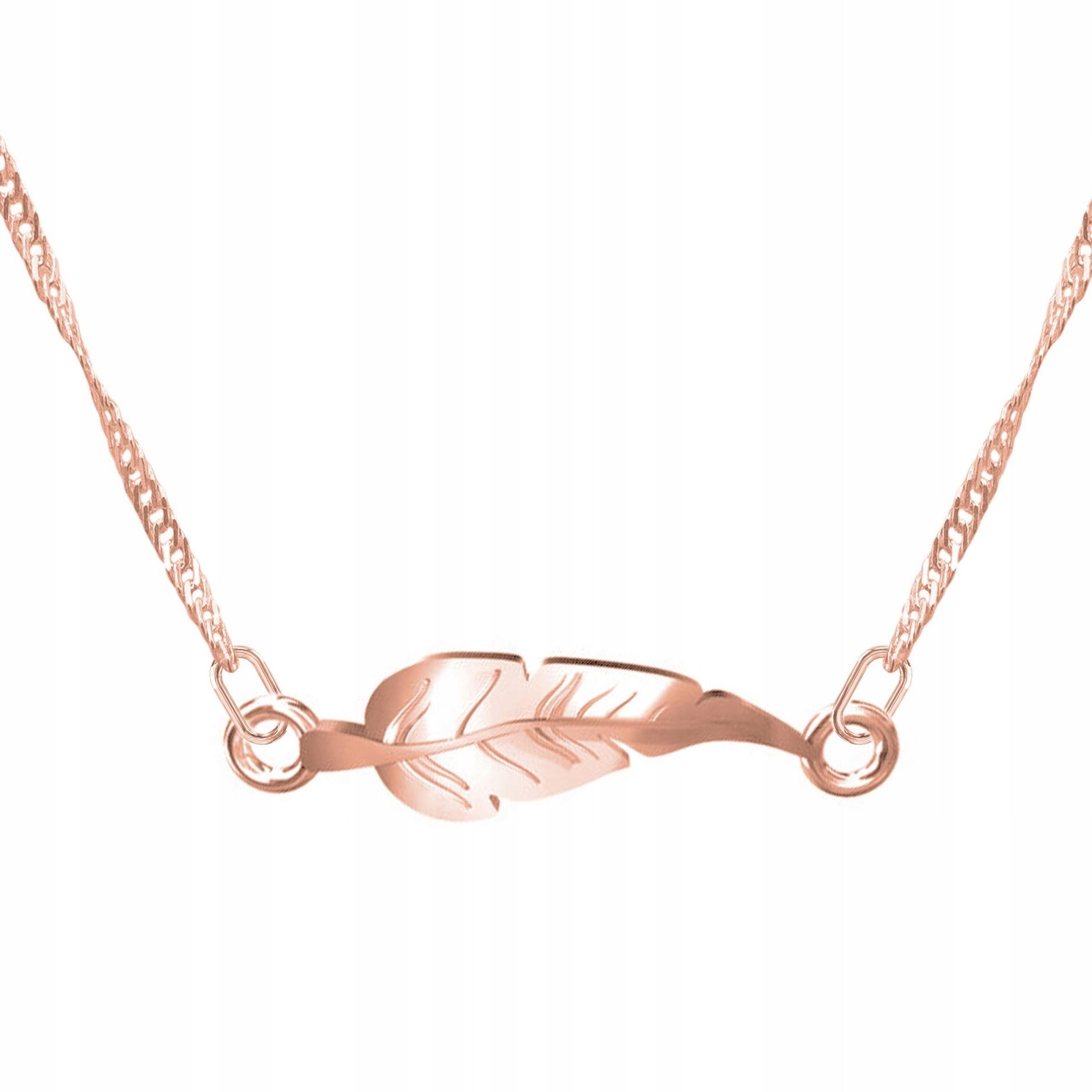 Pozlacený náhrdelník s perem a Přívěsek Pero Stříbro 925