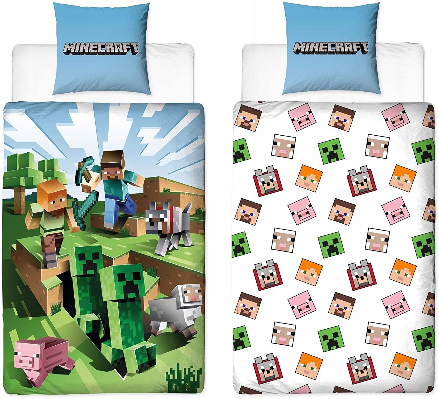 

Pościel Minecraft Kilof Tnt Steve Creeper 160X200