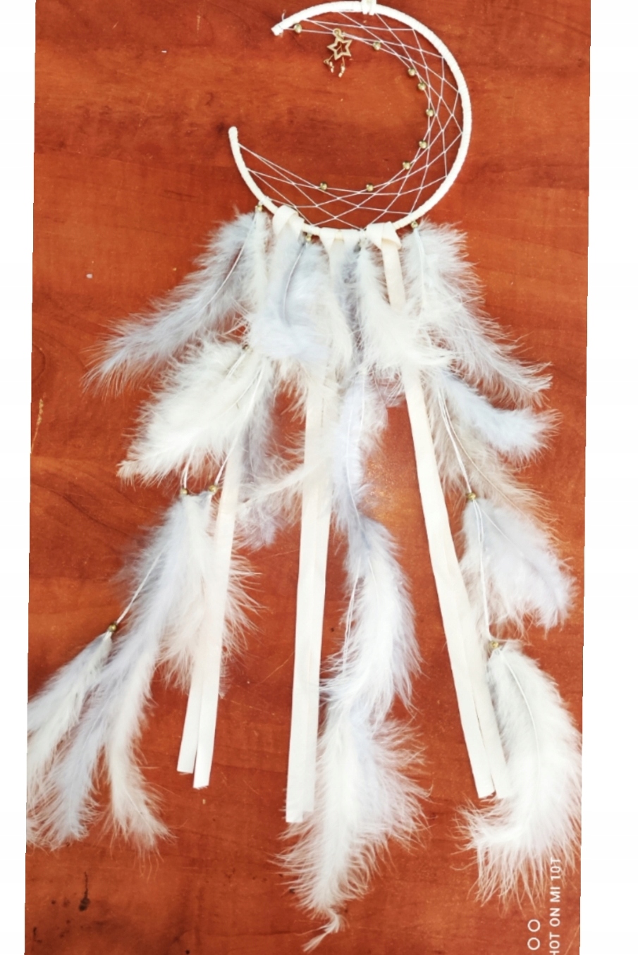 

Łapacz Snów Indonezja Pióra Dreamcatcher Szary Beż