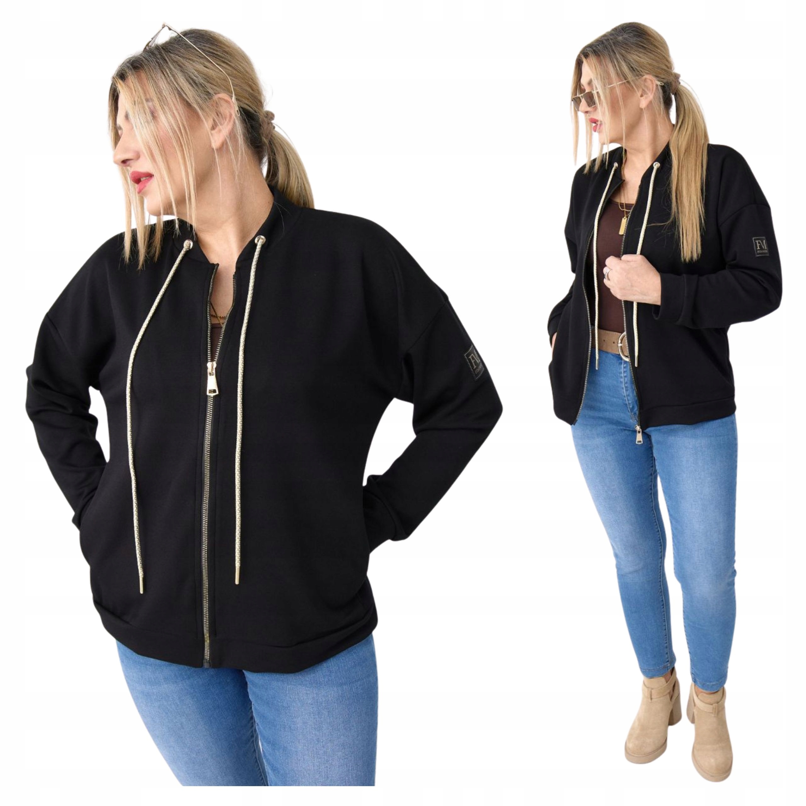 Bluza damska rozpinana dresowa elastyczna Polski Producent duże rozmiary