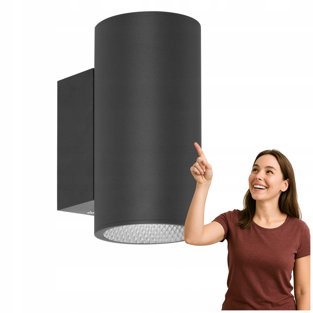 Venkovní Led nástěnné svítidlo Lenta 20W černé, elegantní Italux