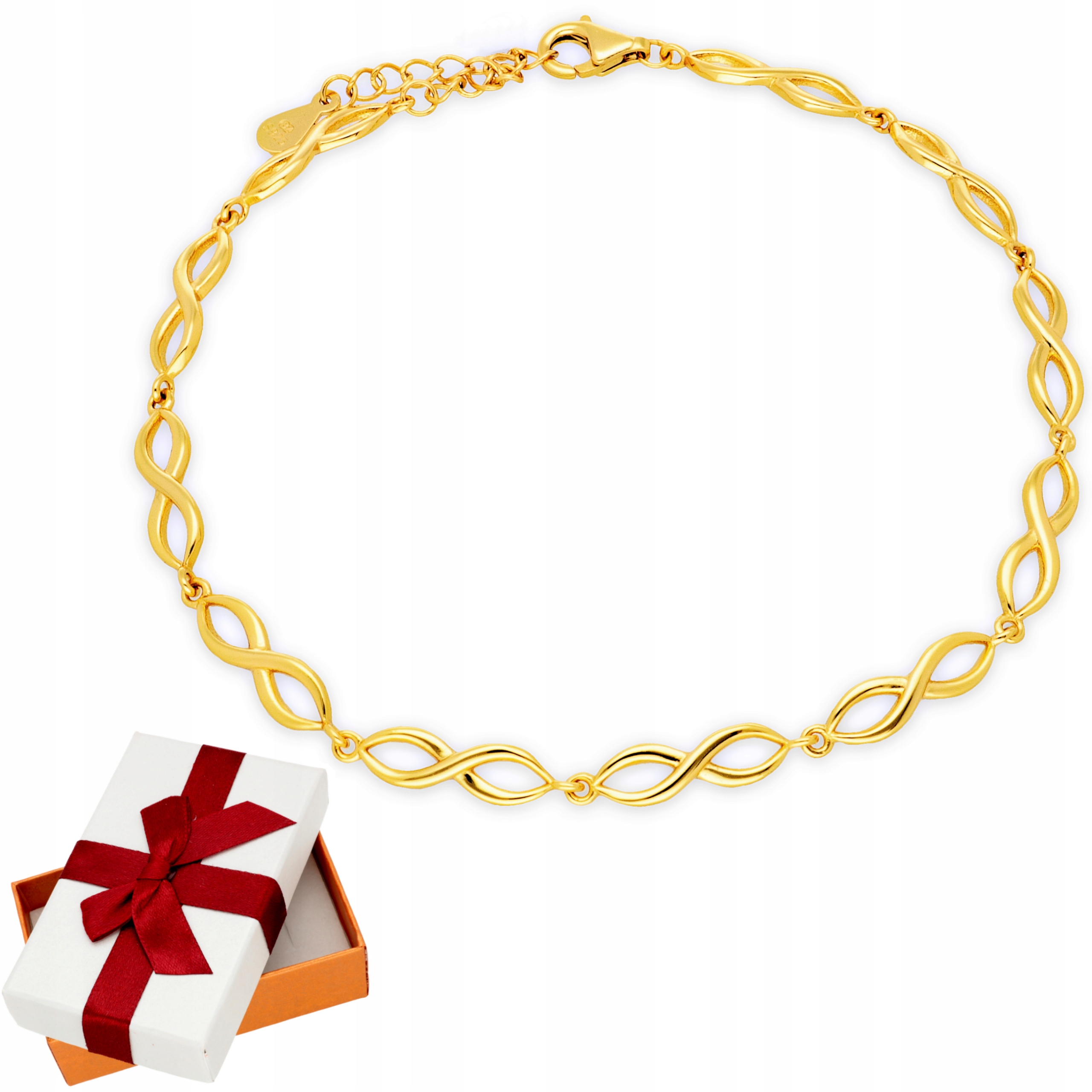 

Złota bransoletka 925 Nieskończoność