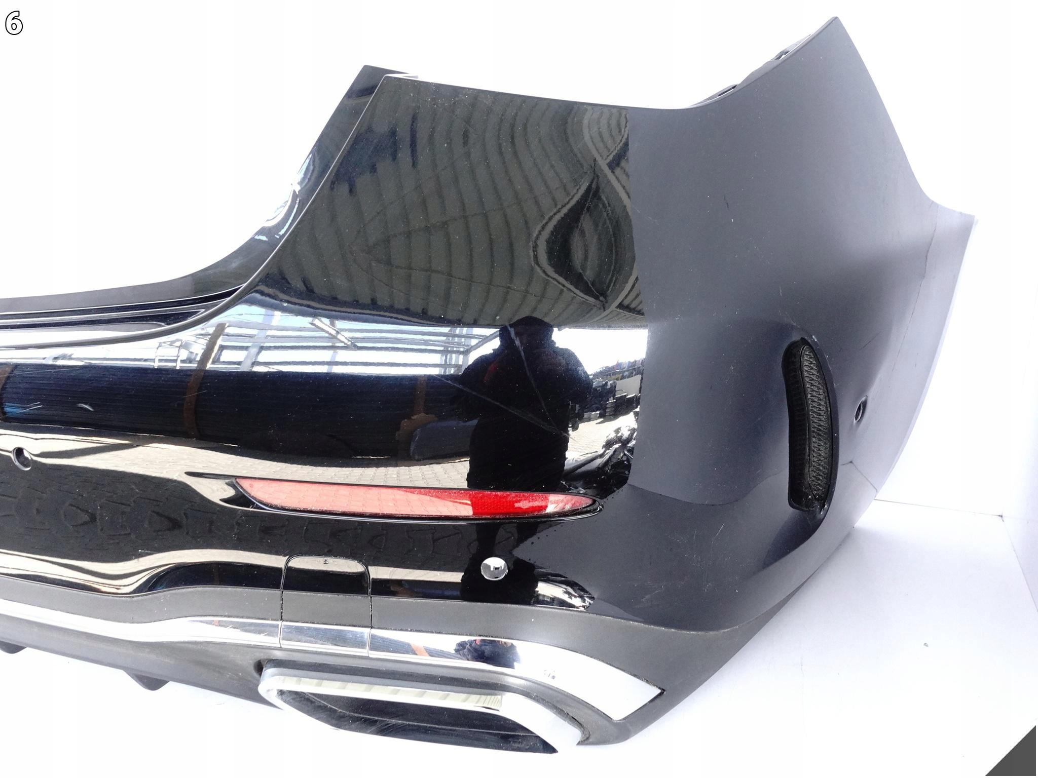 MERCEDES C-KLASA W206 sedan AMG 21- bumper rear part + diffuser ODBLASKI (6xPDC)