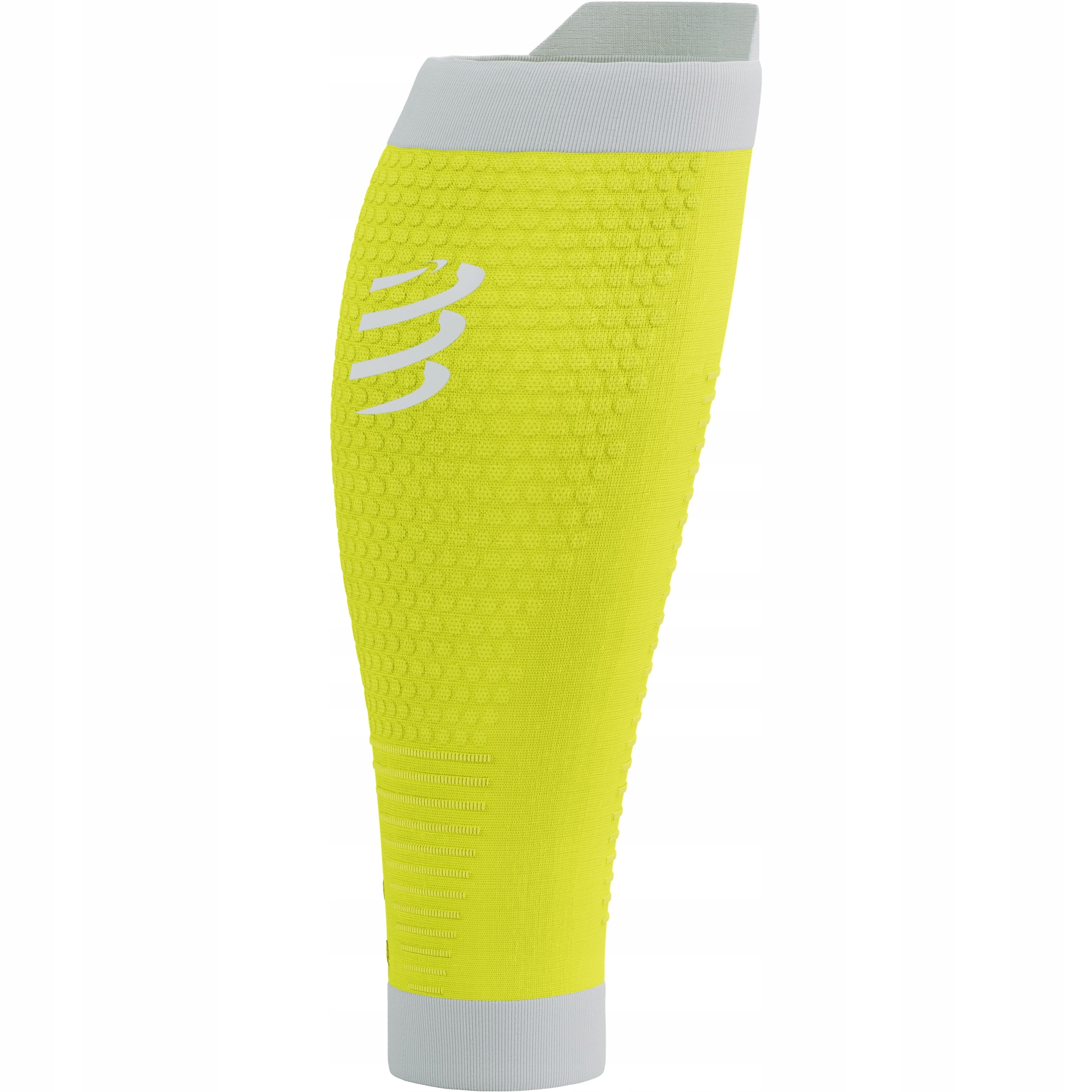 Opaski Kompresyjne na Łydki Ultralekkie COMPRESSPORT R2V3 Żółte/Białe T1 Rozmiar S
