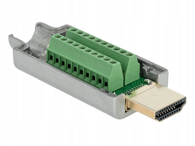 

Wtyk Hdmi A 19P Terminal Block Delock