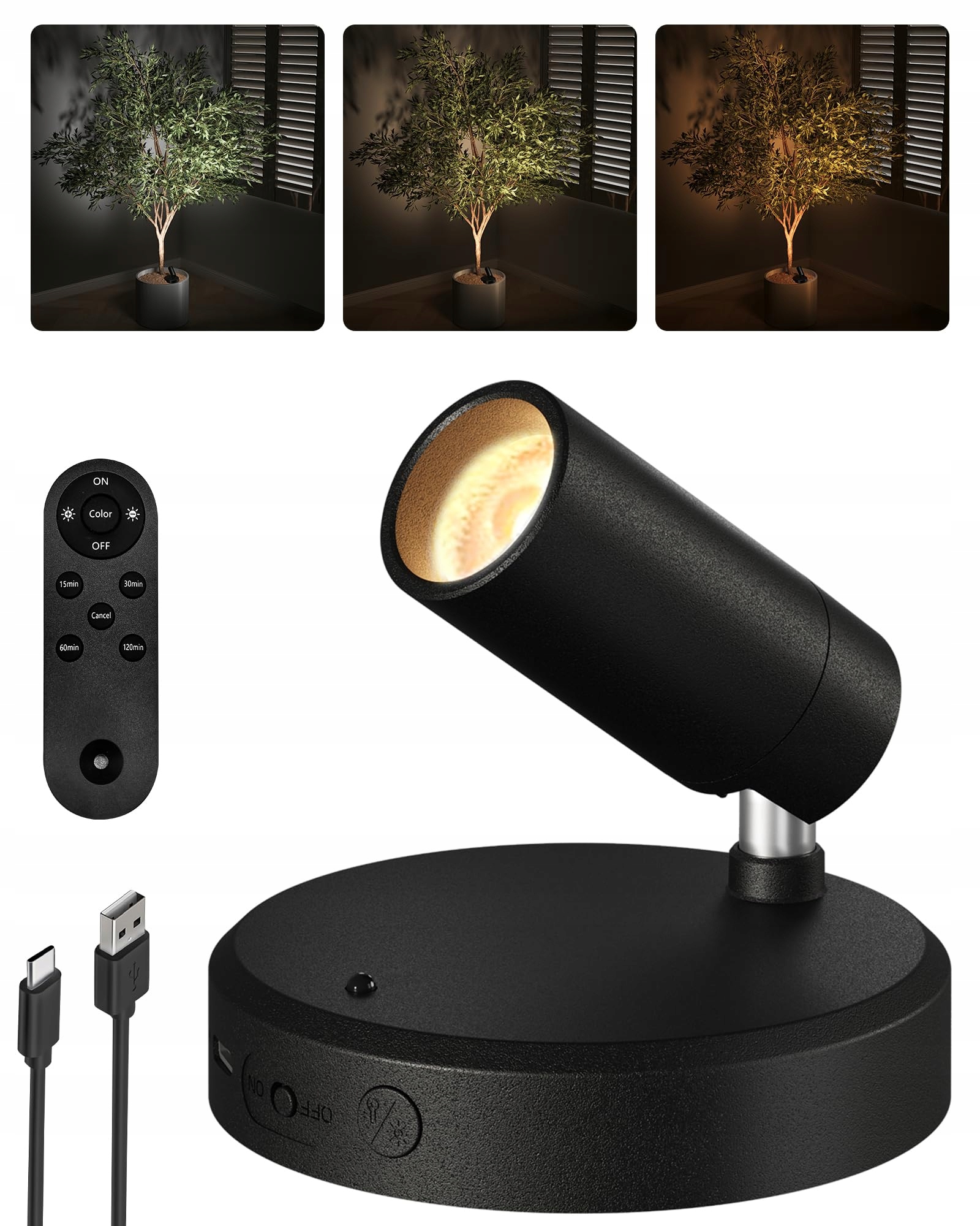 Lampa Ścienna LED Bezprzewodowa Z Pilotem Ściemniana 5500mAh EZVALO