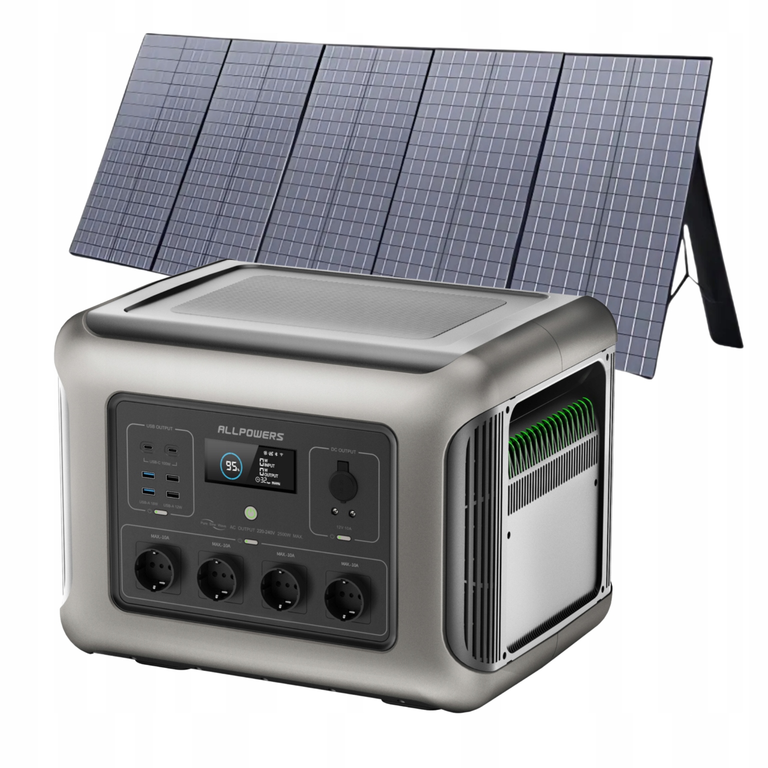 Allpowers 2500W Przenośny Zasilacz Power Ładowanie Panel 400W Ups Off-Grid