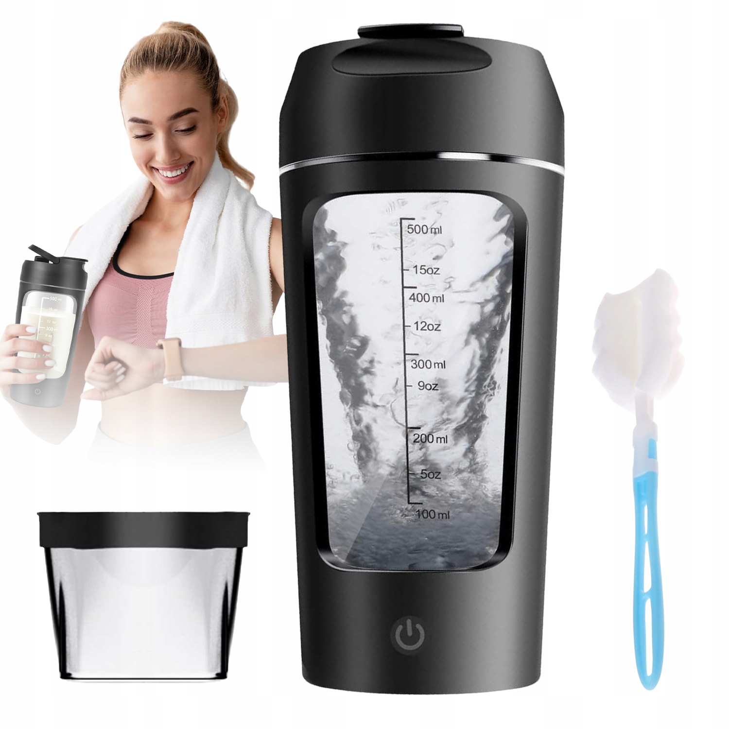 Przenośny Usb Shaker Do Bialka Kawy Mleka Shaker Do Napojów 650ML 1200MAH
