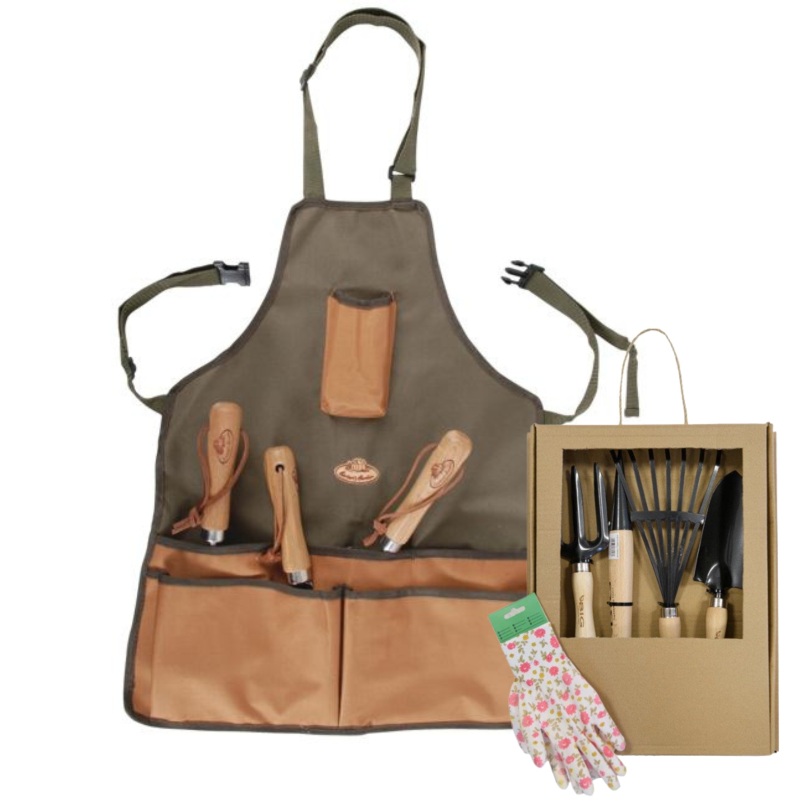 Záhradná zástera sada náradia Lopatka Piknik Hrable