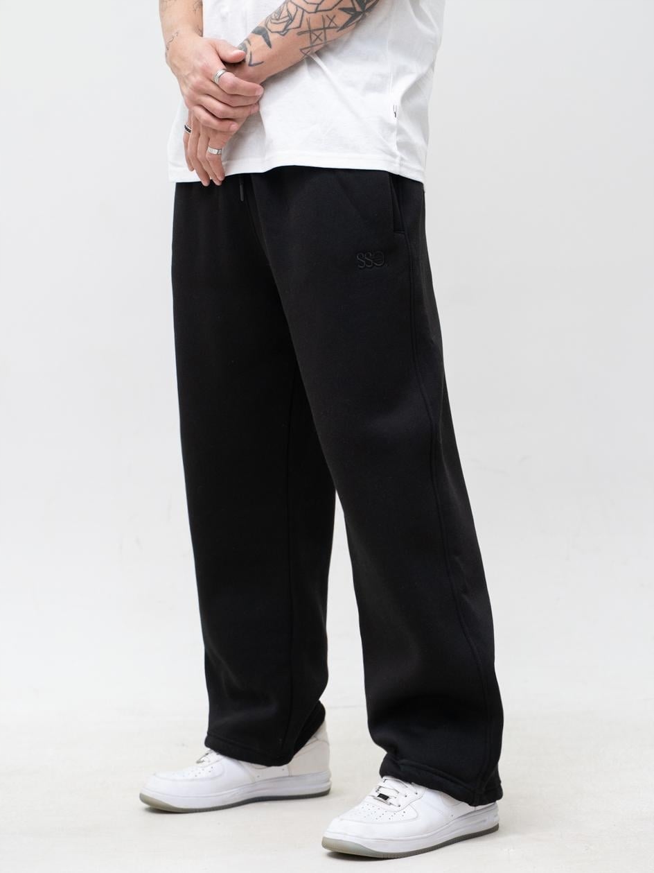 Široké Tepláky Baggy Pánské Černé Ssg Bavlněné Malé Logo XL