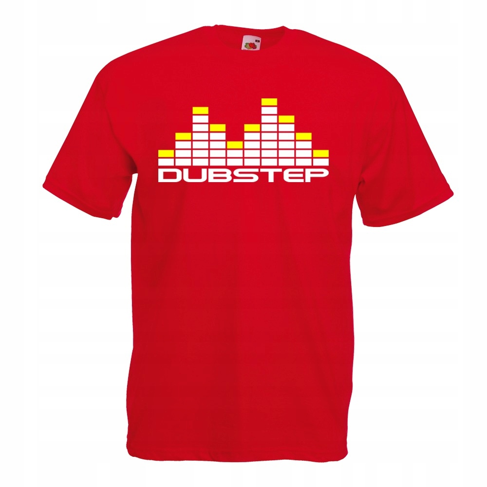 

Koszulka z nadrukiem dubstep muzyka dub L czerwona