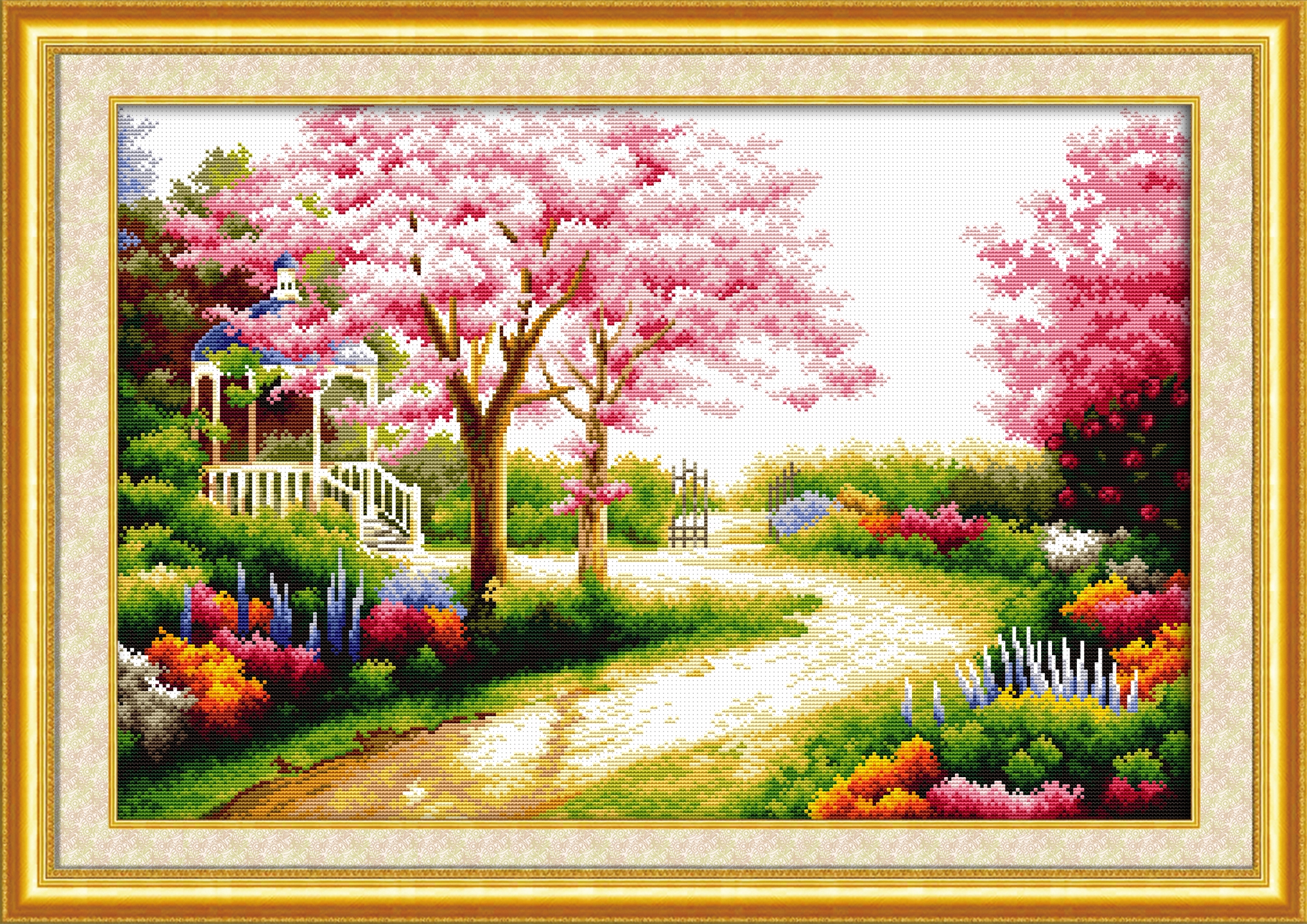 Křížková výšivka počítaná sada (kanva, mulina)