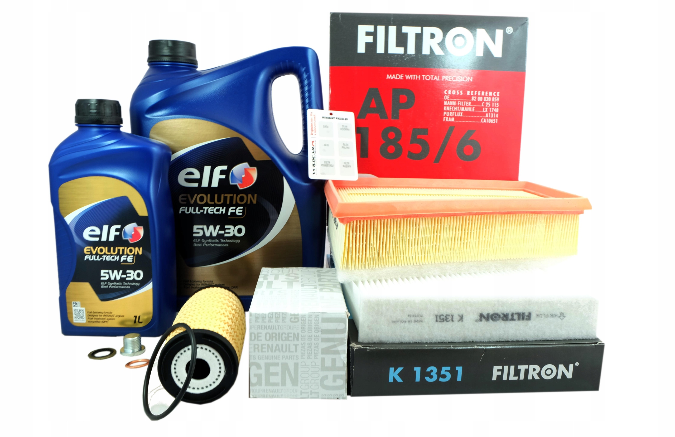 3xFilter olej 5W30 Renault Scenic/Grand 3 1.6 dCi