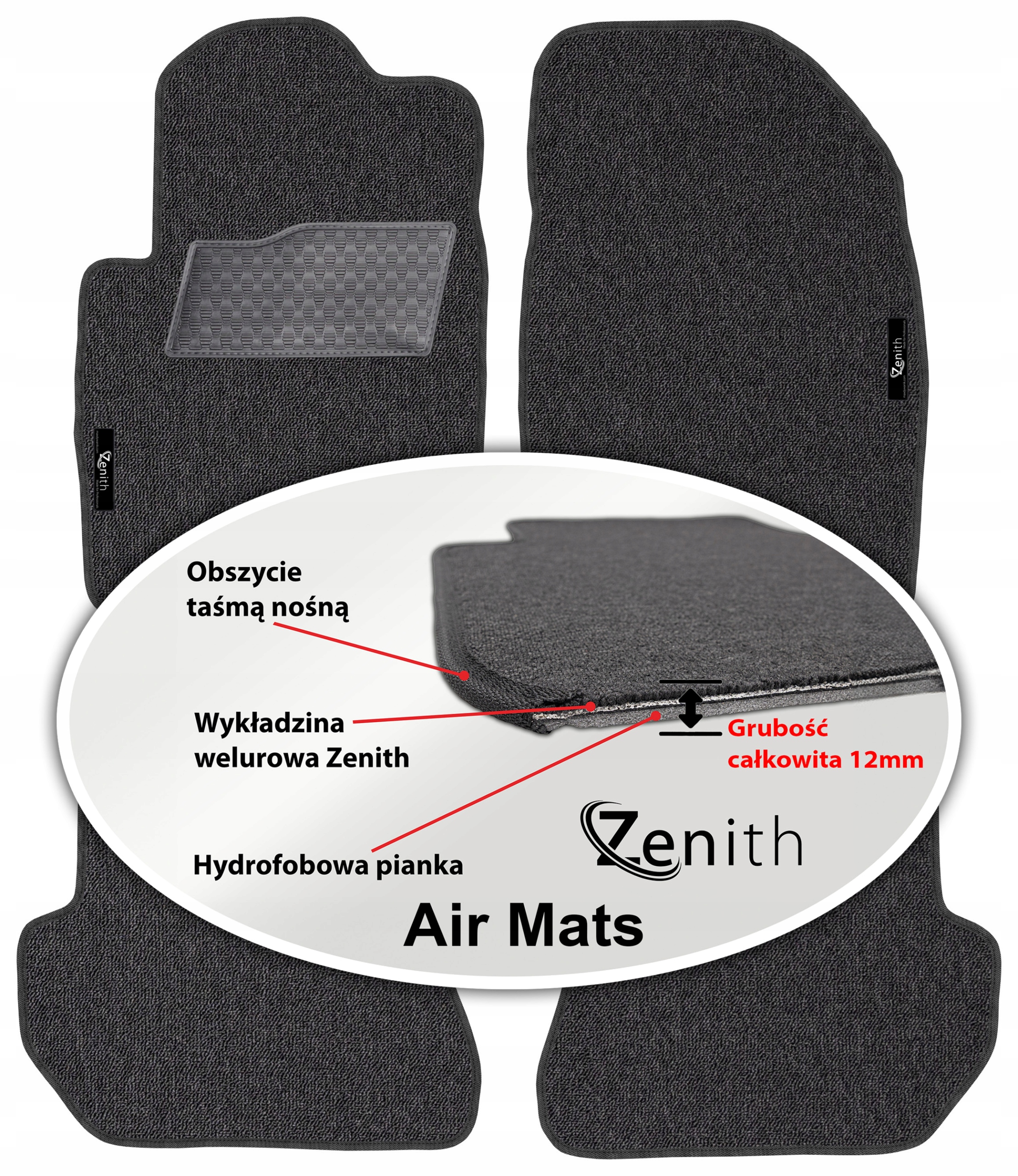Mazda 2 I Hatchback 2003-2007 Velúrové koberčeky do auta Zenith Air Mats