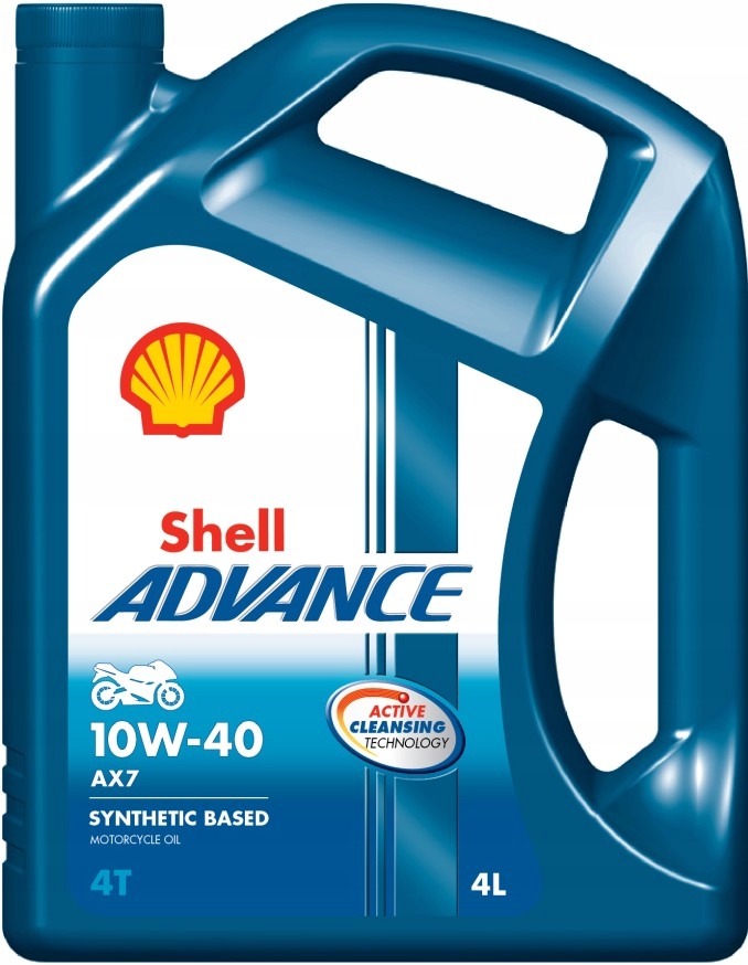 

Olej motocyklowy Shell Advance 4T AX7 10W-40 4L