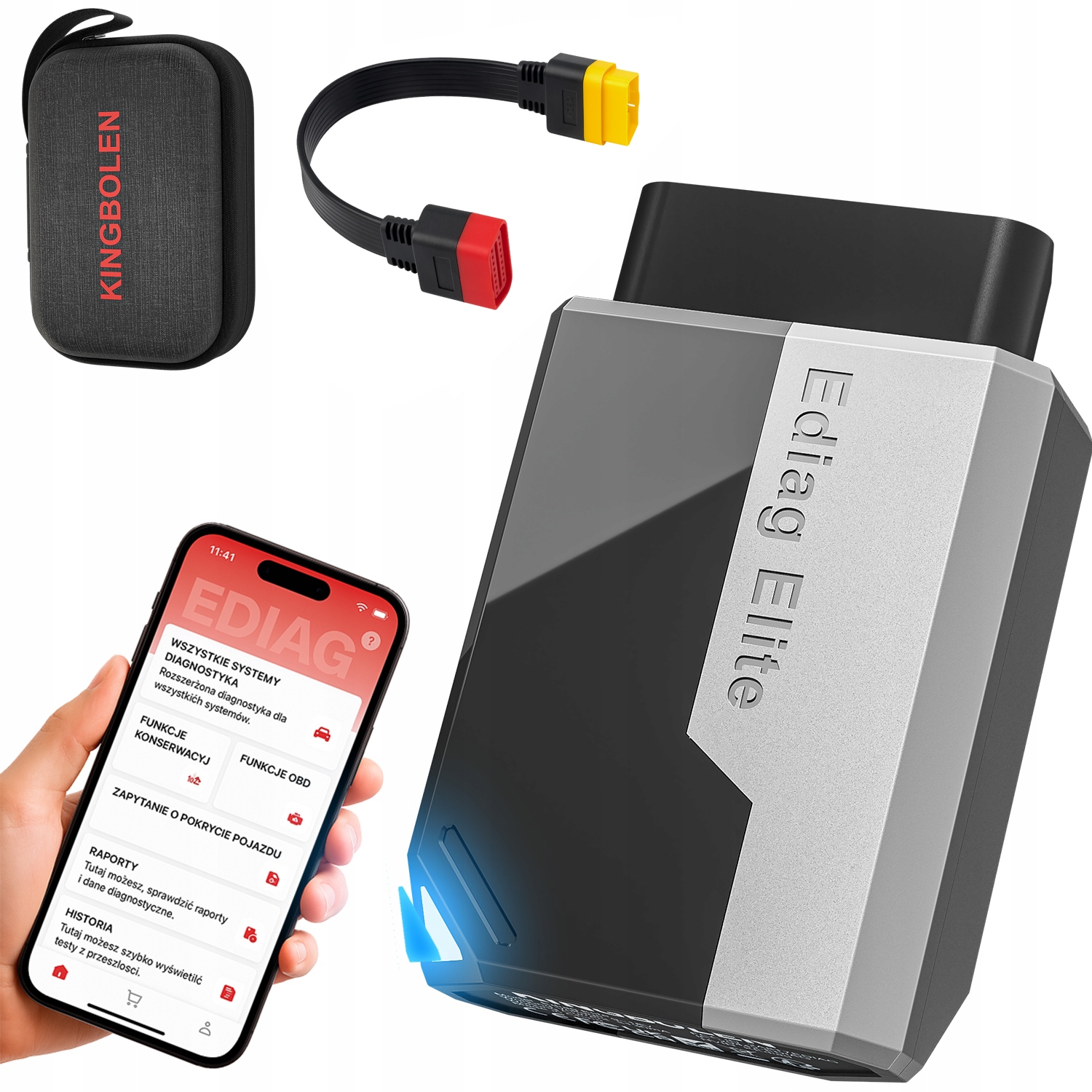 Ediag Elite OBD2 Canfd Diastické Rozhranie 0.36 m predlžovací kábel Obdii