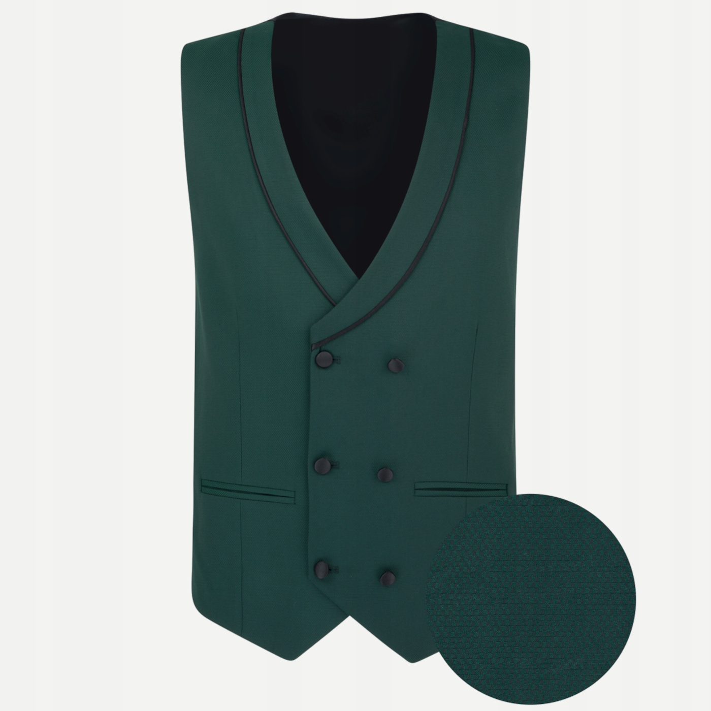 Zielona smokingowa kamizelka męska Slim Fit Pako Lorente 48