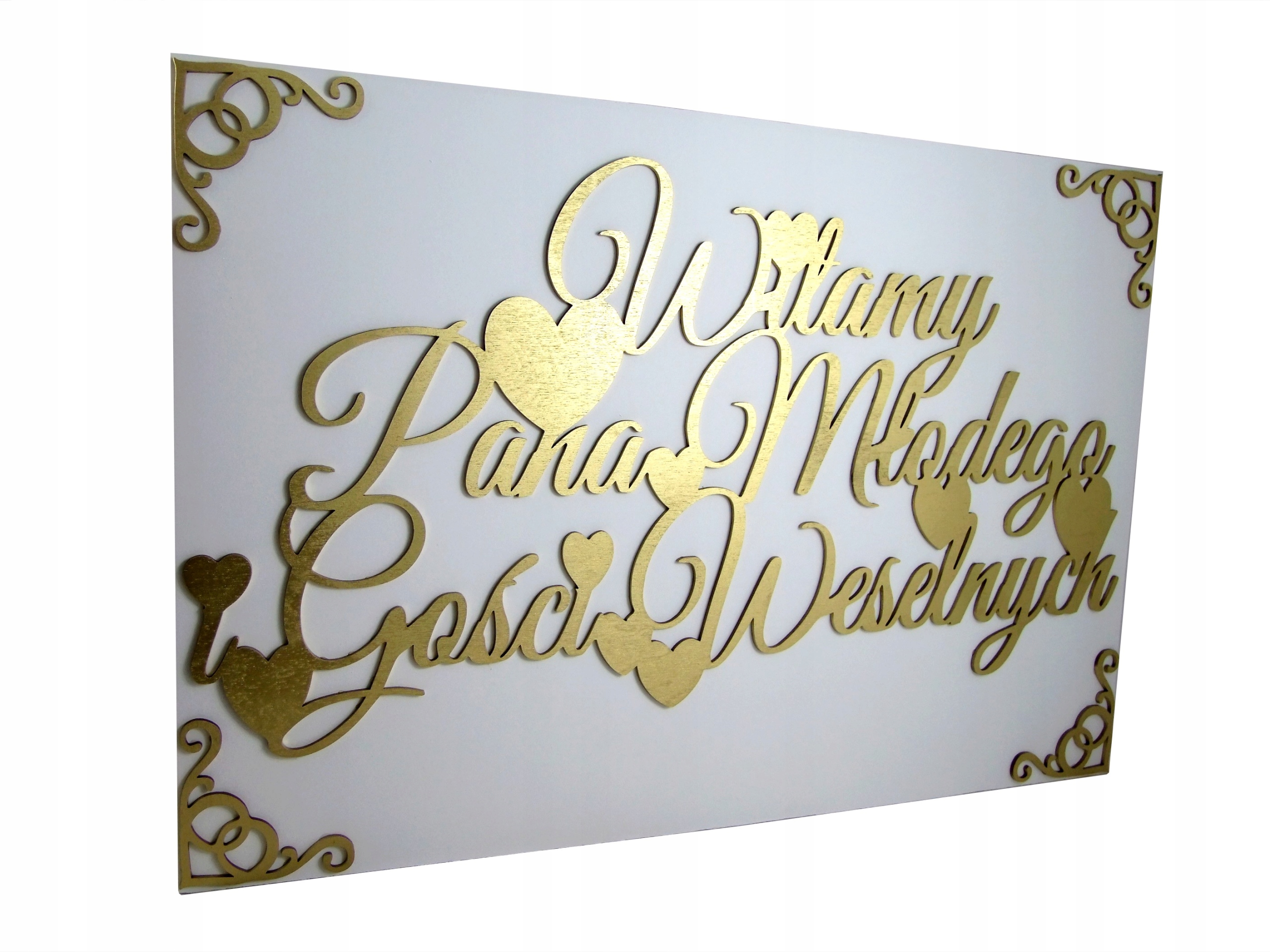 

Mała Tablica Witamy Pana Młodego I Gości Weselnych