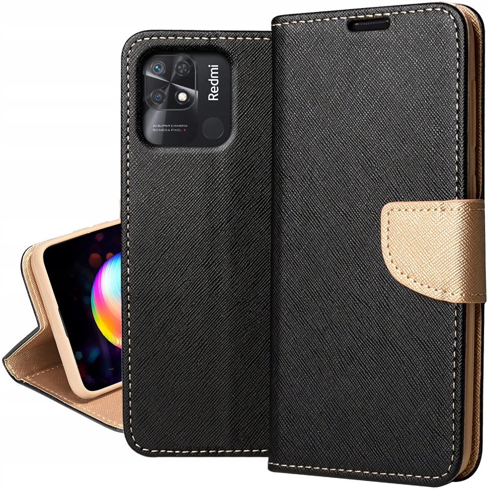 

Etui Portfel Case Szkło 9H do Xiaomi Redmi 10C