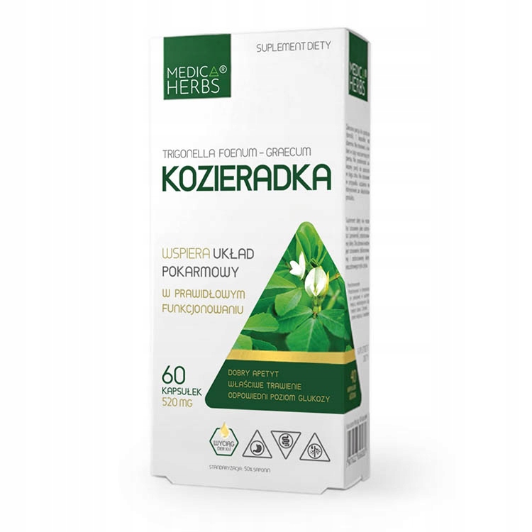 

Medica Herbs Fenugreek Kozieradka 60kaps Ekstrakt