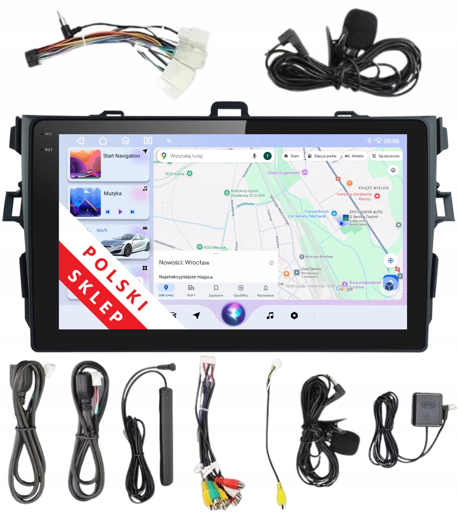 Navigace Rádio 2DIN Android Toyota Corolla E15 4/64 Gb Dsp Carplay Lte
