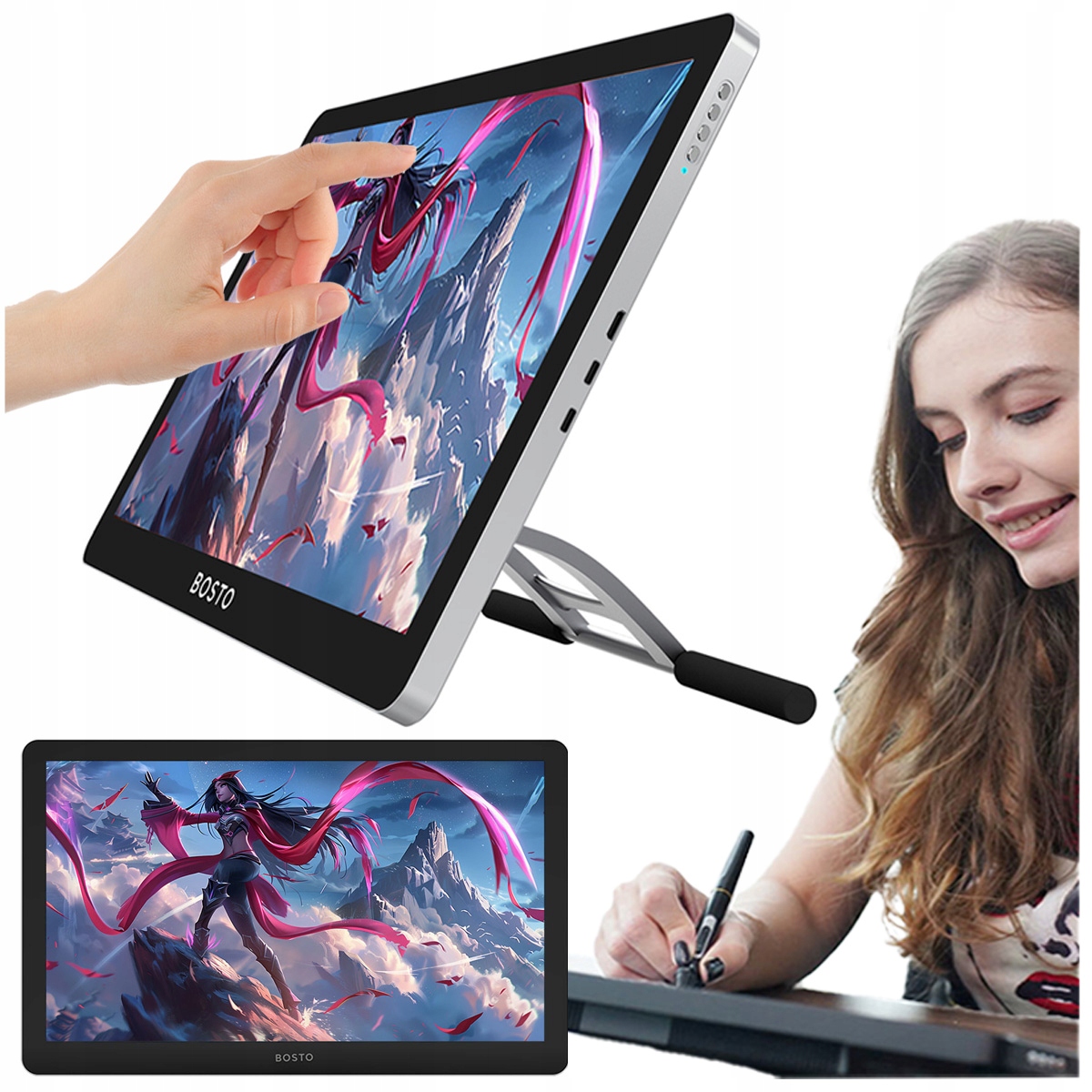 Profesionální grafický Tablet Bosto BT-19HDT(M) Dotykový LCD 1920x1080