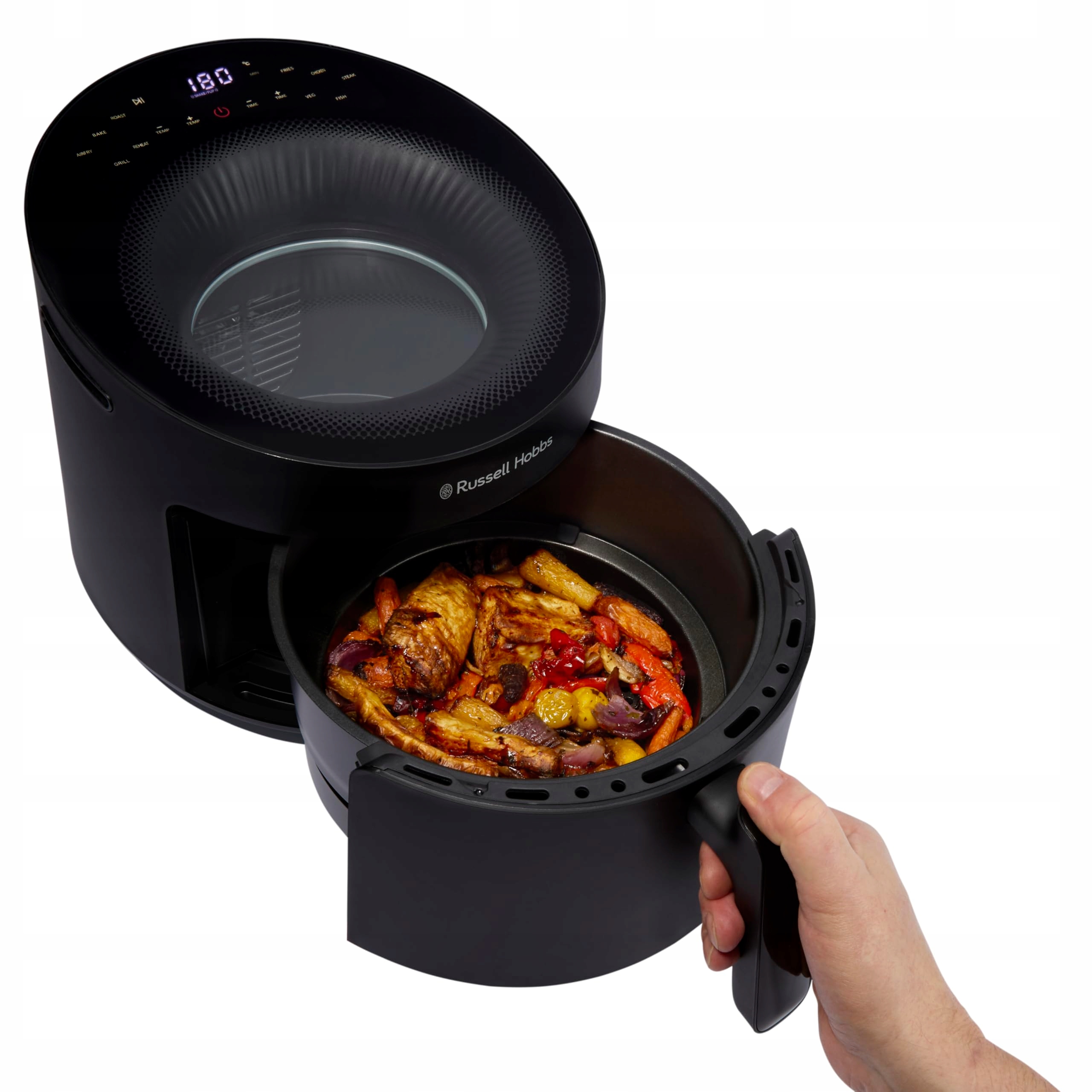 RUSSELL HOBBS Frytkownica Beztłuszczowa 5L 10 Programów Okienko Czarna — miniatura 7