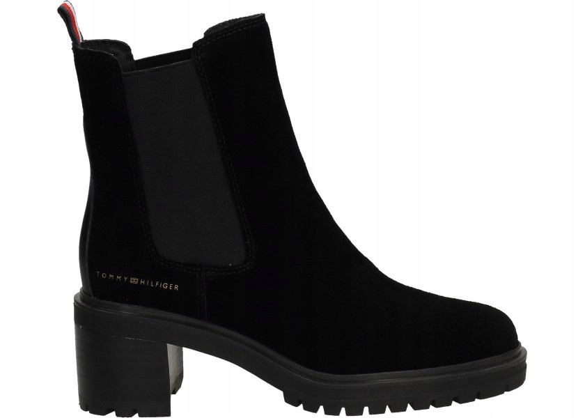 Tommy Hilfiger Kotníkové Boty FW0FW06619 40 Outdoor Chelsea Mid Heel