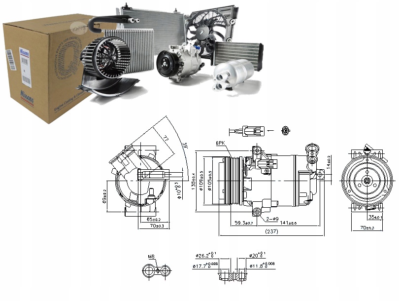 NIS890006 Kompresor Klimatizace Opel Astra G, Ast Asistent řidiče #33