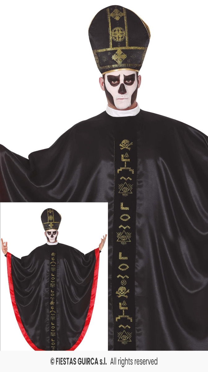 Kostým Kardinál Převlek Satanistický papež Kostým XL